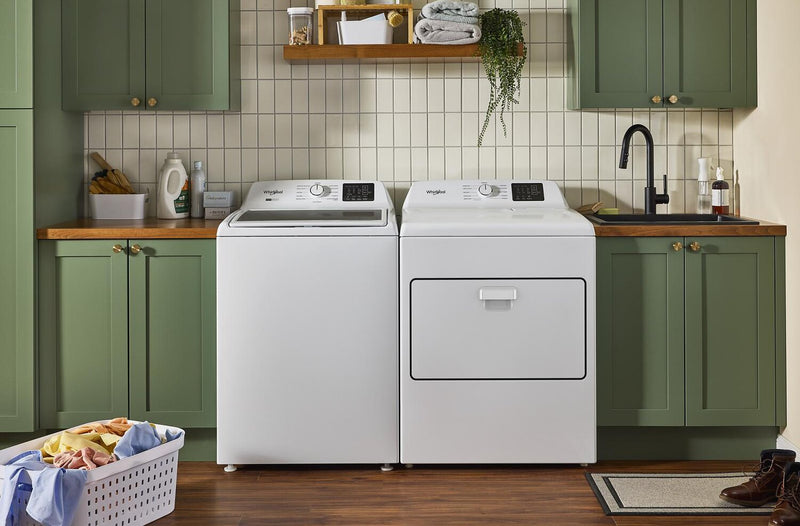 Whirlpool 4.5 Cu. Ft. Top Load Impeller Washer and 7.0 Cu. Ft. Gas Dryer – White