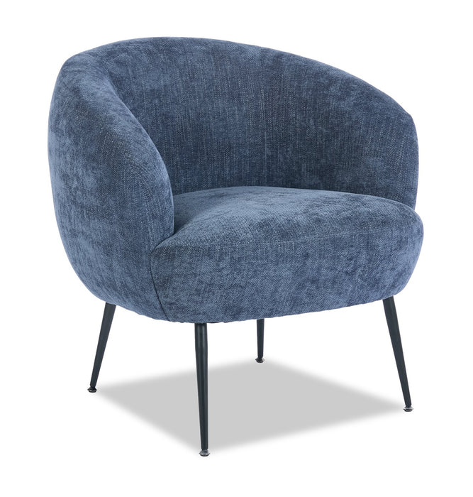 Nova 28.7\" Boucle Fabric Accent Chair - Blue