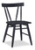 Remi Dining Chair with Curved Slat-Back - Black