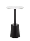 Nevan 14\" Accent Table with White Sintered Stone Top - Black