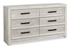 Aspen 5pc Bedroom Set with Bed, Dresser & Mirror, Grey - Queen Size | Ensemble de chambre à coucher Aspen 5 pièces avec lit, commode et miroir, gris - format grand lit