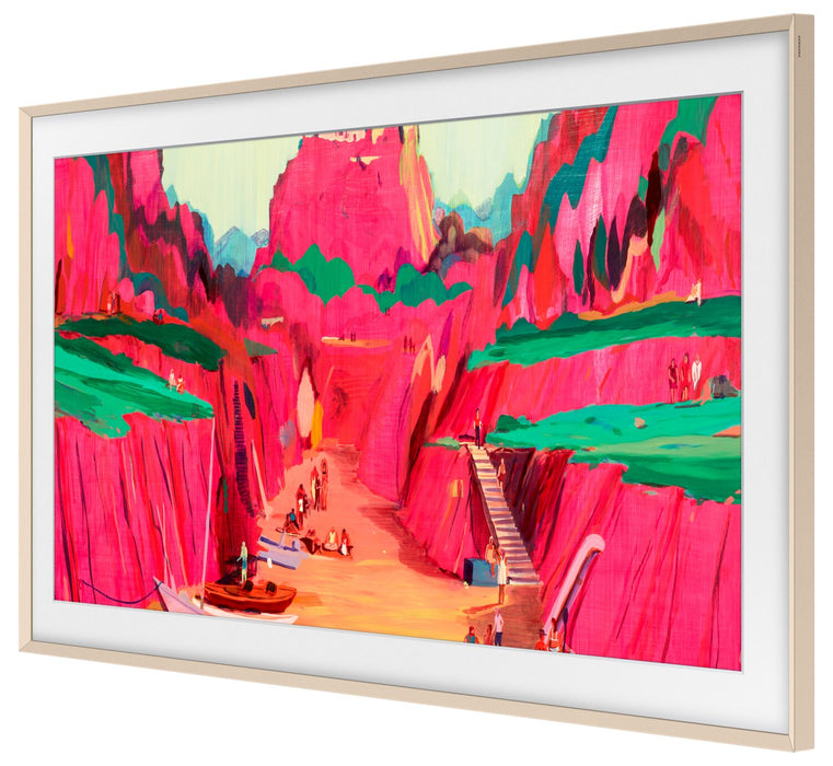 Samsung Customizable Bezel for 85\" The Frame Pro TV - Beveled Sand Gold