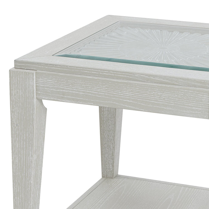 Vida 23” Solid Wood End Table with Shelf - Sand