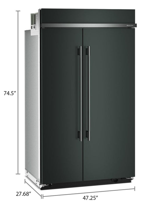Kitchenaid 48\" 29.4 Cu. Ft. Built-In Side-by-Side Refrigerator – Juniper - KBSN748SJP