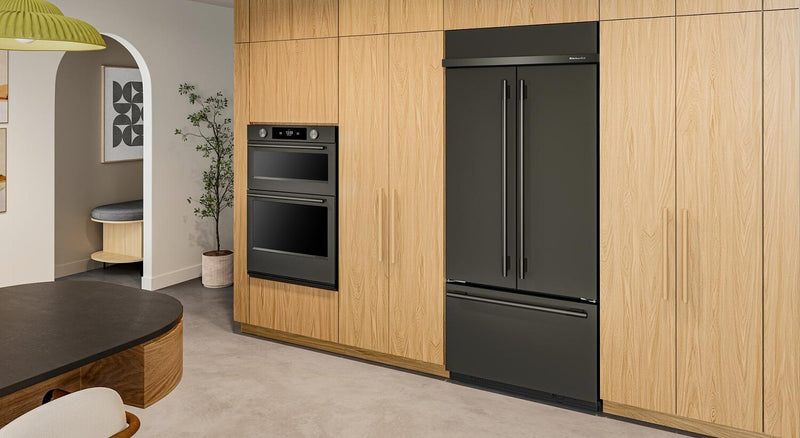 KitchenAid 36\" 20.8 Cu. Ft. French Door Bottom Mount Refrigerator - Black Ore - KBFN536SBE