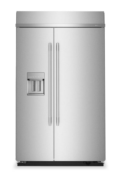 Kitchenaid 48" 29.4 Cu. Ft. Built-In Side-by-Side Refrigerator – Stainless Steel - KBSD748SPS | Réfrigérateur encastré KitchenAid de 29,4 pi3 et de 48 po à compartiments juxtaposés - acier inoxydable - KBSD748SPS