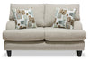 Nofia Chenille Loveseat - Linen 