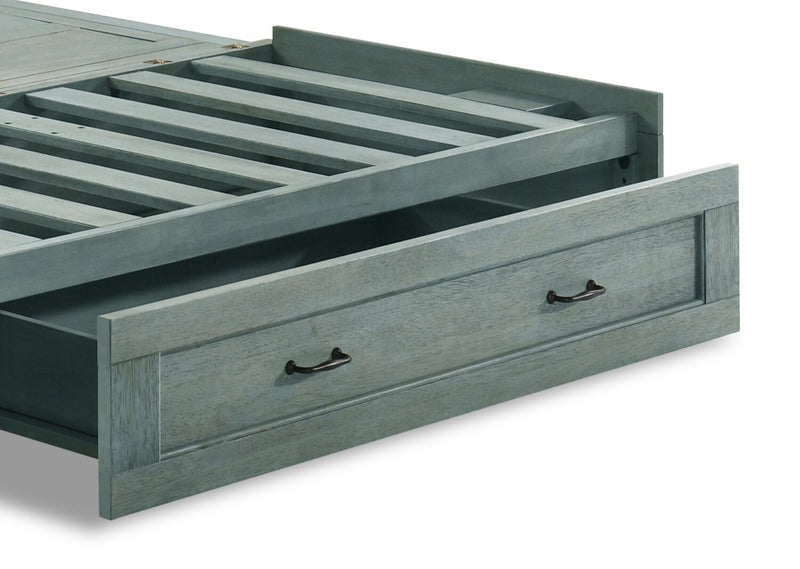 Parker Cabinet Bed, Blue - Queen Size