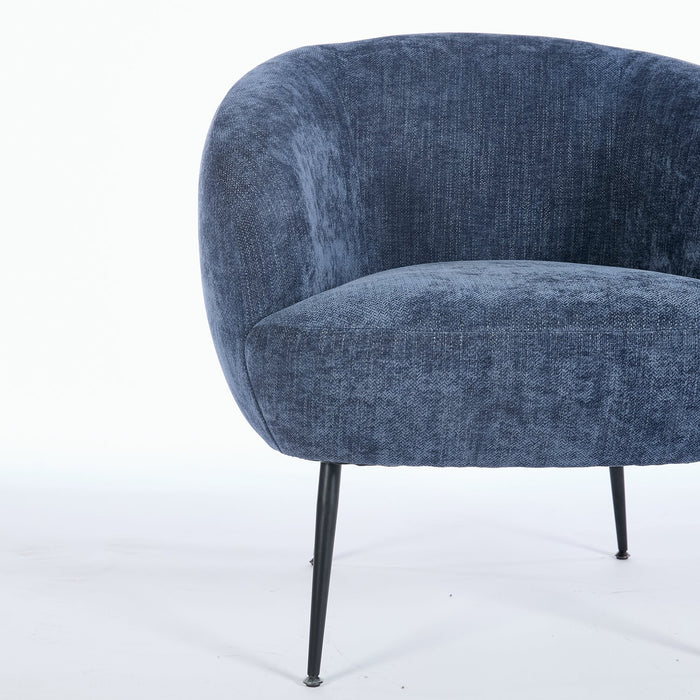 Nova 28.7\" Boucle Fabric Accent Chair - Blue