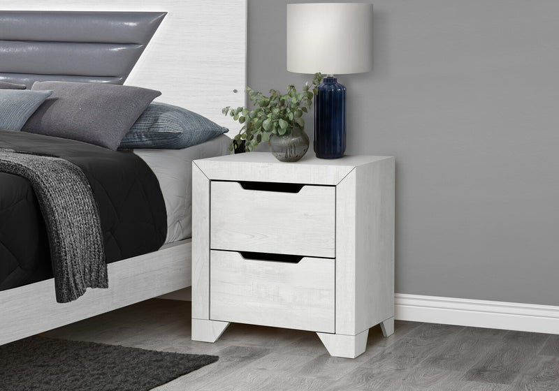 Elite Bedside 2-Drawer Nightstand, 22\"W x 23\"H - White