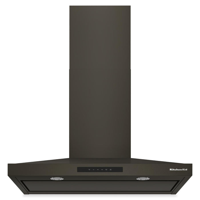 KitchenAid 36\" Wall-Mount 4-Speed Canopy Range Hood – Black Ore - KVWC736SBE