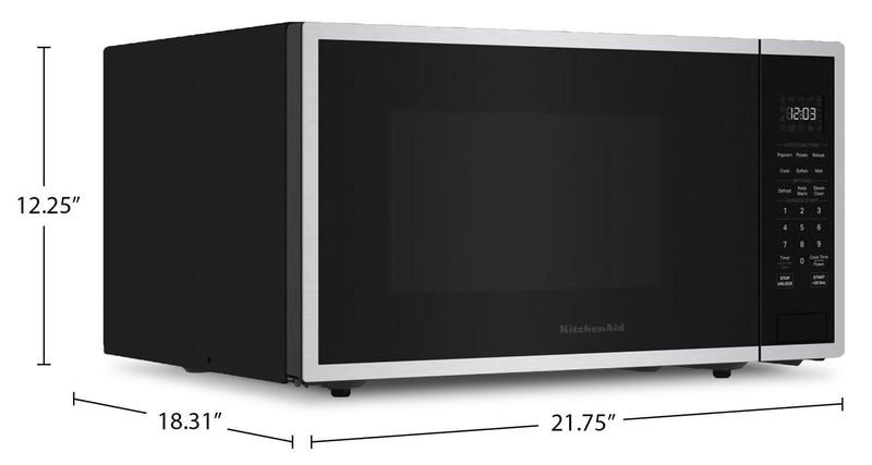 KitchenAid 1.6 Cu. Ft. Countertop Microwave – PrintShield Stainless Steel - YKMCS122SPS