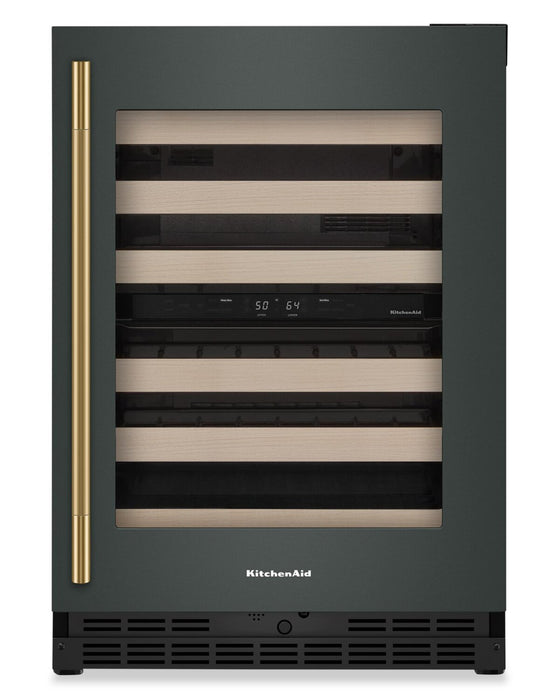 Kitchenaid® 24\" Undercounter Wine Cellar with Full-Extension Wood-Front Racks - Juniper - KUWR524SJP