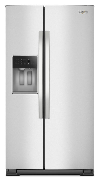 Whirlpool 36" 21 Cu. Ft. Side-by-Side Refrigerator - Fingerprint-Resistant Stainless - WRSC5536RZ | Réfrigérateur Whirlpool de 21 pi³ et de 36 po à compartiments juxtaposés - acier inoxydable résistant aux traces de doigts - WRSC5536RZ