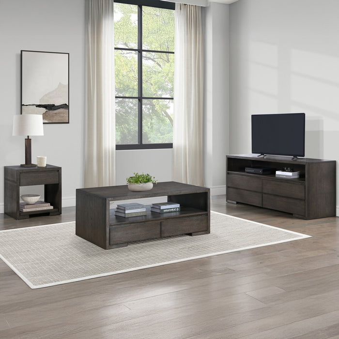 Zelda 24\" End Table with Storage and Shelf – Warm Mocha