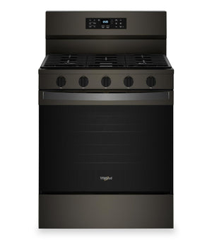 Whirlpool 5 Cu. Ft. Gas Range with Air Fry and Self-Clean - Black Stainless Steel - WFGS5030RV