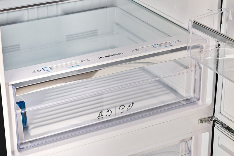 Unique Classic Retro 28\" 17 Cu Ft. Bottom Mount Refrigerator - Black - UNQ-455L B AC