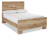 ["Derekson Panel Bed with Headboard & Frame, Natural - Full Size"]