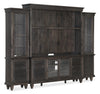 Baron Rustic 4-Piece Pine Entertainment Centre with Storage and Cable Management for TVs up to 70” - Weathered Charcoal