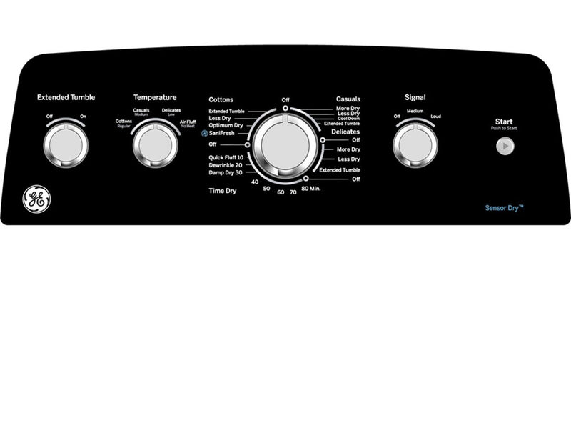 GE 7.2 Cu. Ft. Gas Dryer with SaniFresh Cycle - White - GTD49GBMRWS