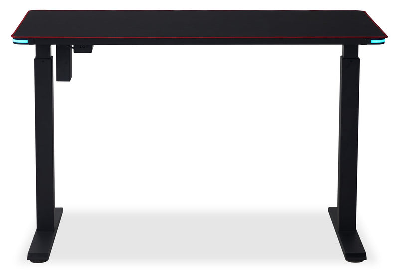 Finch 47\" Gaming Office Desk with Electric Height Adjustment and RGB Lighting – Black