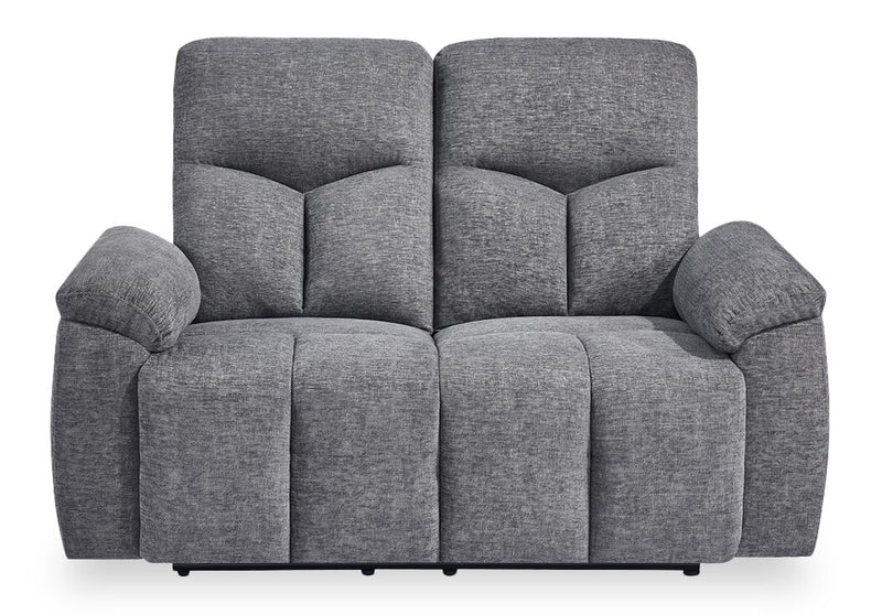 Blake 61\" Chenille Fabric Manual Reclining Loveseat – Grey 