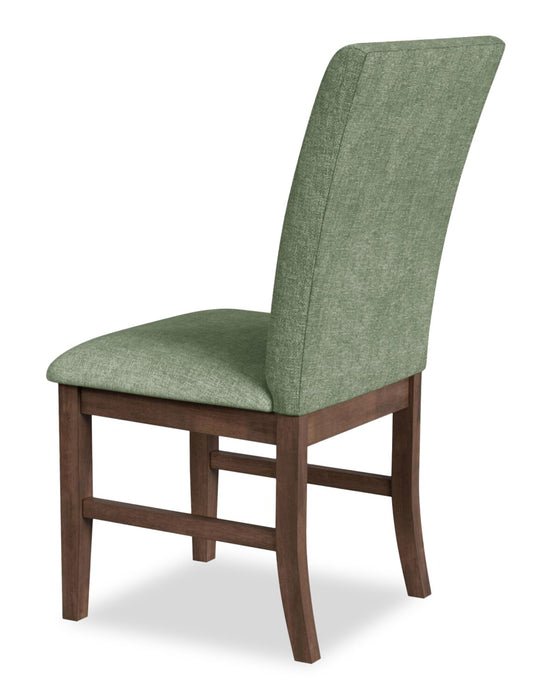Rain Dining Chair with Cushion Fabric Seat & Back – Green