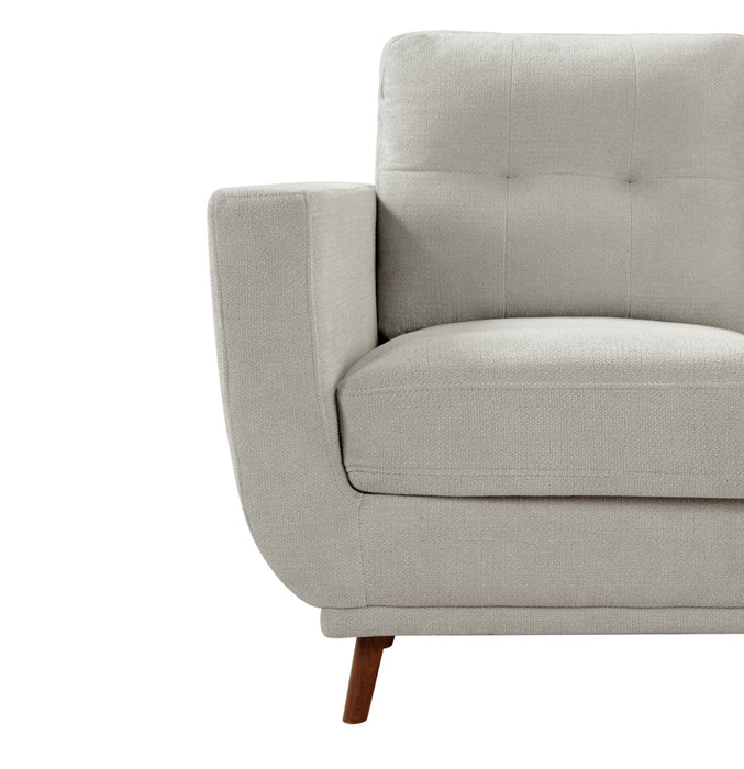 Cosmo 57\" Fabric Loveseat with Tufted Back Cushions - Grey