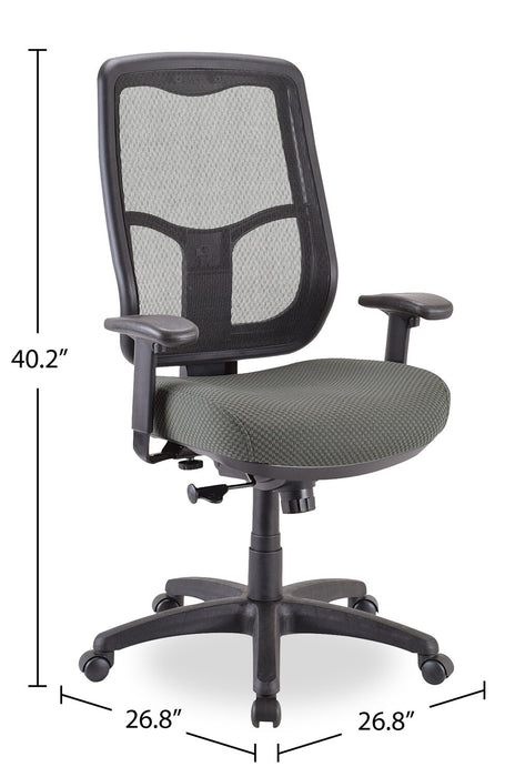 Tempur-Pedic Remy 26.8” Office Chair - Olive with Mesh Back