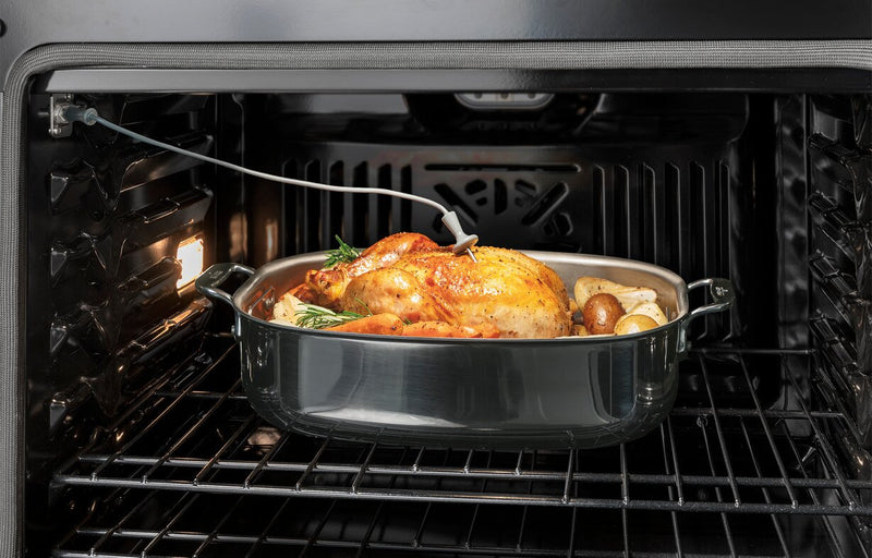 GE 27\" 4.3 Cu. Ft. Electric Single Wall Oven with No Preheat Air Fry - Stainless Steel - JKS5000SVSS