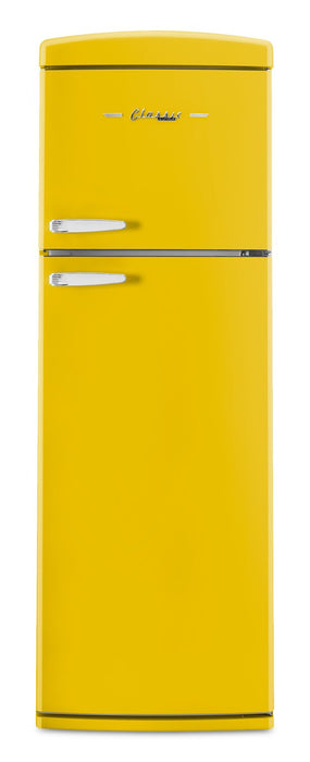Unique Classic Retro 24\" 11 Cu Ft. Top Freezer Refrigerator - Canary Yellow - UNQ-310L Y TM