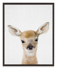 Baby Dear Framed Artwork with a Stucco Finish – 17