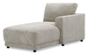 Voyage Modular Fabric Right-Facing Chaise with Removable Back Cushions – Beige