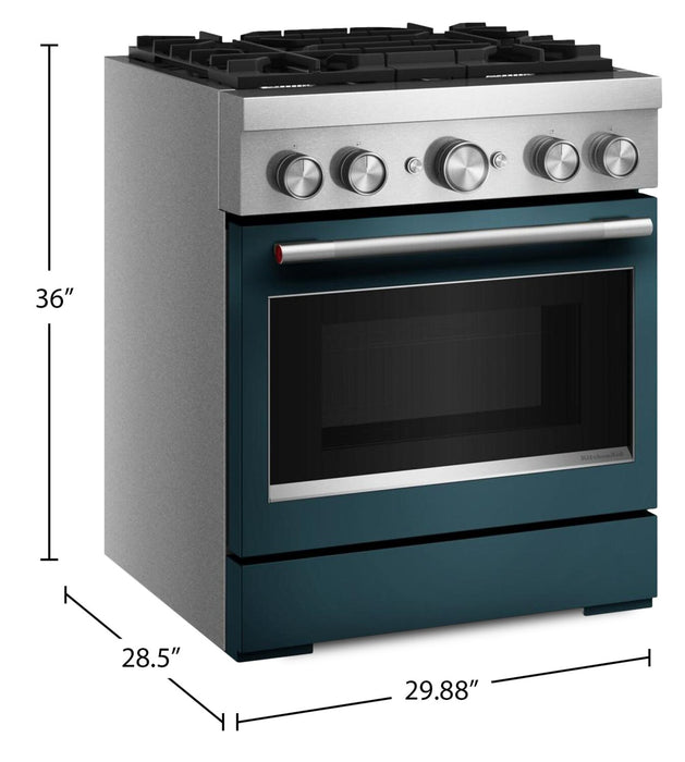 KitchenAid 4.1 Cu. Ft. Dual Fuel Range with No Preheat Air Fry Mode – Agave - KFDS930SAG