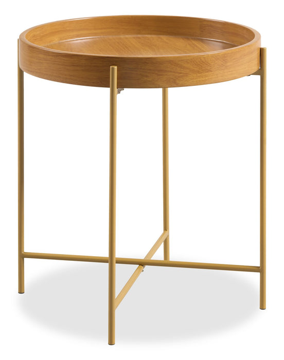 Soren 20\" Accent Table - Honey Walnut