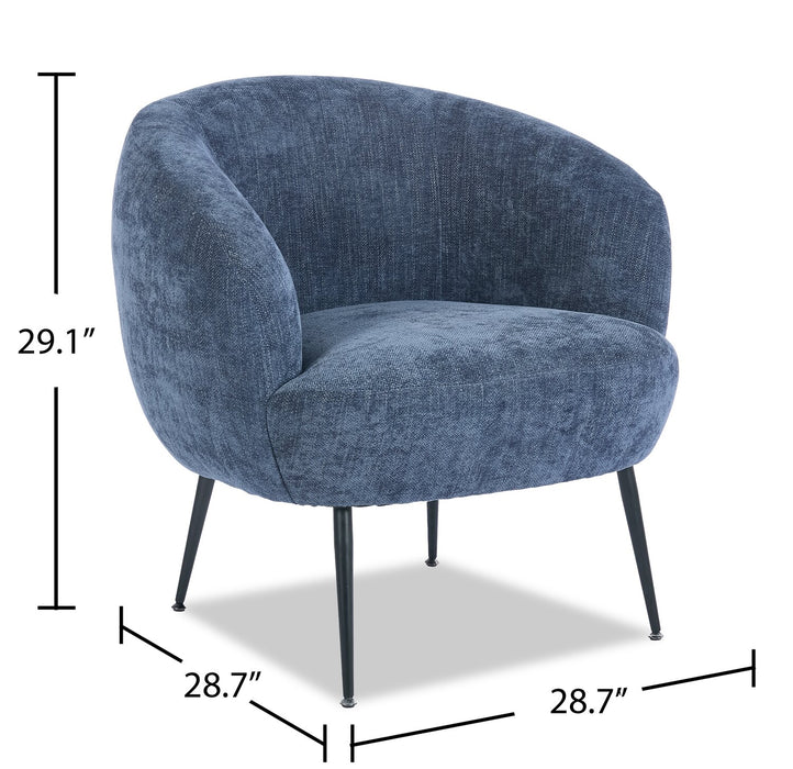 Nova 28.7\" Boucle Fabric Accent Chair - Blue