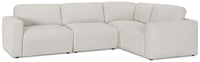 Lotus 4-Piece Chenille Modular Sectional - Linen 