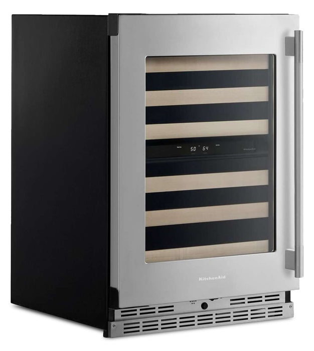KitchenAid 24\" Undercounter Wine Cellar - PrintShield™ Stainless Steel - KUWL524SPS