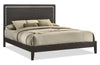 ["Sable Panel Bed with Headboard & Frame, Dark Grey - King Size"]