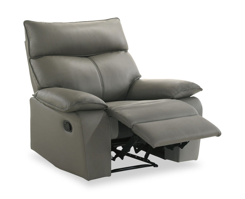 Matteo 42\" Genuine Leather Reclining Chair - Aviarah Grey