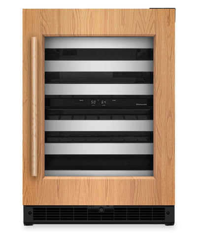 KitchenAid 24" Undercounter Wine Cooler with Full-Extension – Panel Ready - KUWR324SPA | Refroidisseur à vin sous le comptoir KitchenAid de 24 po avec extension complète – panneau personnalisable - KUWR324SPA