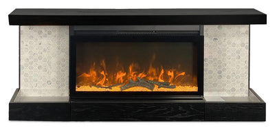 Summit 48" Electric Fireplace with Wall-mount Mantel – Brown  | Foyer électrique Summit de 48 po avec manteau mural - brun  | SUM48FIR