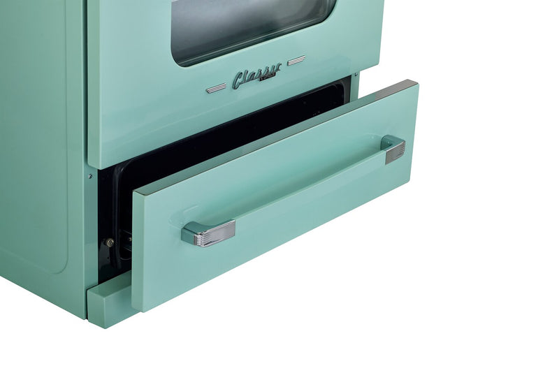 Classic Retro by Unique 30\" 3.9 Cu. Ft. Induction Range - Ocean Mist Turquoise - UNQ-30CR IC T
