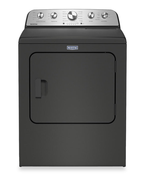 Maytag 5.5 Cu Ft. Top Load Washer with Pet Pro and 7.0 Cu. Ft. Pet Pro Electric Dryer – Volcano Black