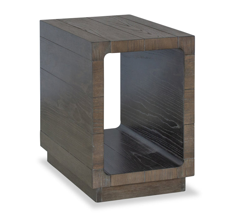 Avalon 16” Modern Solid Wood Chairside Table with Shelf - Brown