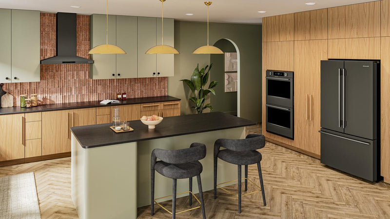 KitchenAid 30\" Smart Electric Double Wall Oven - Black Ore - KOED730SBE