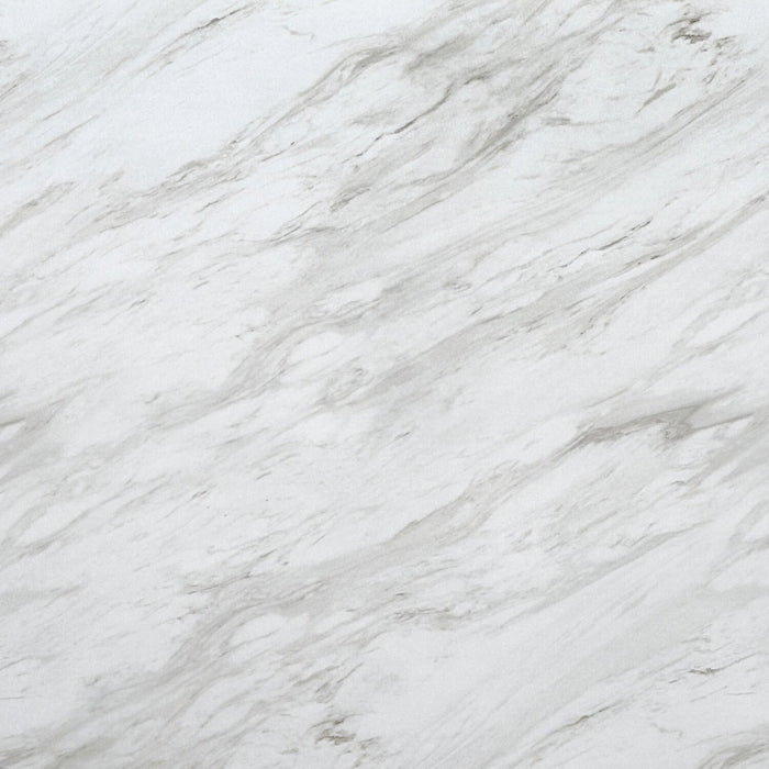 Vega Dining Table, Marble Look, Pedestal Base, 82\"W - Natural & White