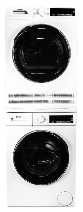 Danby 2.2 Cu. Ft. Compact Front-Load Washer with Steam and 4 Cu. Ft. Condensing Dryer - White 