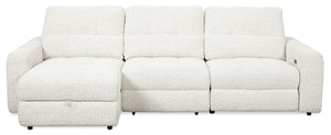 Scott Living Elevate Modular 3-Piece Left-Facing Chenille Fabric Power Reclining and Sliding Sectional - Beige