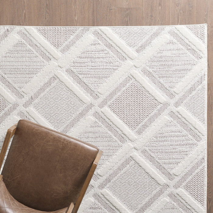 Knox Moroccan Beige Area Rug - 6'7\" x 9'6\"